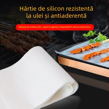 Hârtie de copt cu strat siliconic, pentru cuptor și grătar, de calitate alimentară