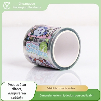 Bandă PET cu desene animate pentru decorarea jurnalului DIY, autocolante cu rame drăguțe, material pentru autocolante, rolă întreagă