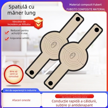 Set silicon pentru copt cu tigăi cu mâner lung și covoraș pentru aluat și pâine