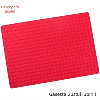 Covoraș de silicon pentru copt, cu 468 găuri circulare pentru drenajul uleiului, compatibil cu cuptorul cu microunde