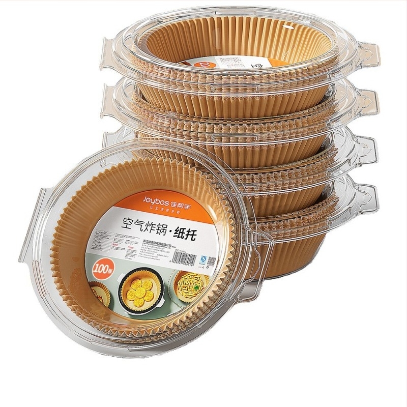 Hârtie pentru air fryer, uz casnic, hârtie groasă de absorbție a uleiului, hârtie de copt cu acoperire de silicon, covoraș de copt, cupe din folie de aluminiu