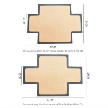 Covoraș din silicon pentru coacere pâine și toast, de calitate alimentară, rezistent la temperaturi înalte, pătrat pentru cuptor