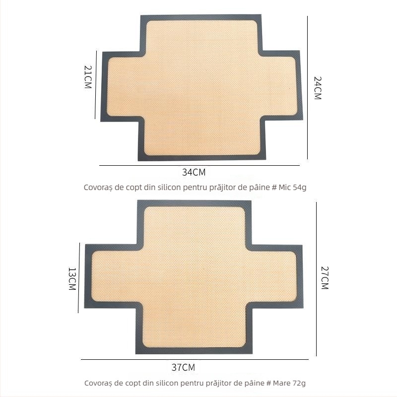 Covoraș din silicon pentru coacere pâine și toast, de calitate alimentară, rezistent la temperaturi înalte, pătrat pentru cuptor