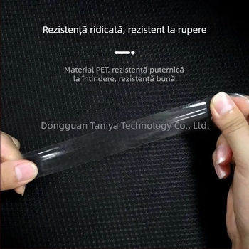 Bandă dublu-adezivă PET AB cu adeziv puternic/slab, detașabilă, fără reziduuri, pentru hârtie, plastic și electronică