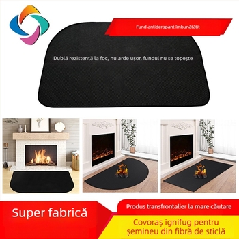 Covor ignifug pentru șemineu și grătar, rezistent la temperaturi înalte, pentru interior