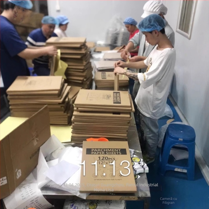 Hârtie de unică folosință, pătrată, cu strat de silicon pentru friteuza cu aer, absorbind grăsimea, rezistentă la temperaturi înalte
