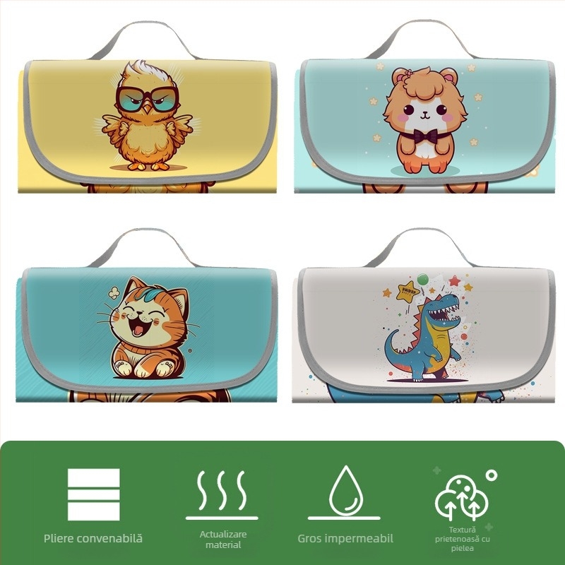 Covoraș de picnic personalizabil pentru camping în aer liber – țesătură Oxford impermeabilă cu folie de aluminiu, portabil, cu logo personalizat