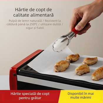 Hârtie pentru așezat farfurii, pentru restaurante de lux; absoarbe uleiul, rezistentă la temperaturi înalte.
