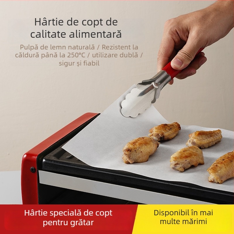 Hârtie pentru așezat farfurii, pentru restaurante de lux; absoarbe uleiul, rezistentă la temperaturi înalte.