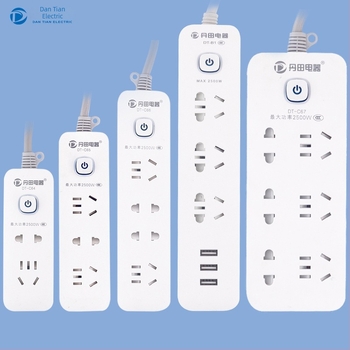 Prelungitor USB cu porturi USB, standard național nou, întrerupător multifuncțional pentru casă și birou