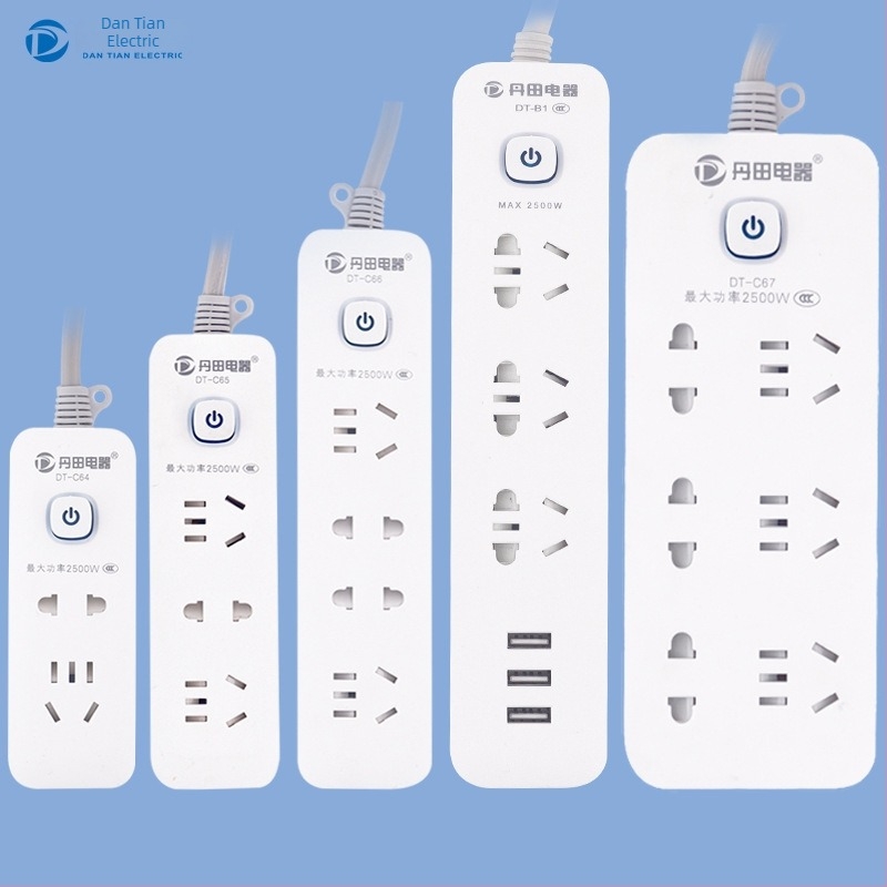 Prelungitor USB cu porturi USB, standard național nou, întrerupător multifuncțional pentru casă și birou