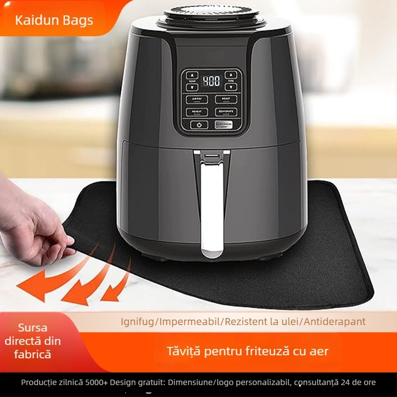 Covoraș de grătar cu izolație pentru air fryer, ignifug și rezistent la ulei, fibră de sticlă