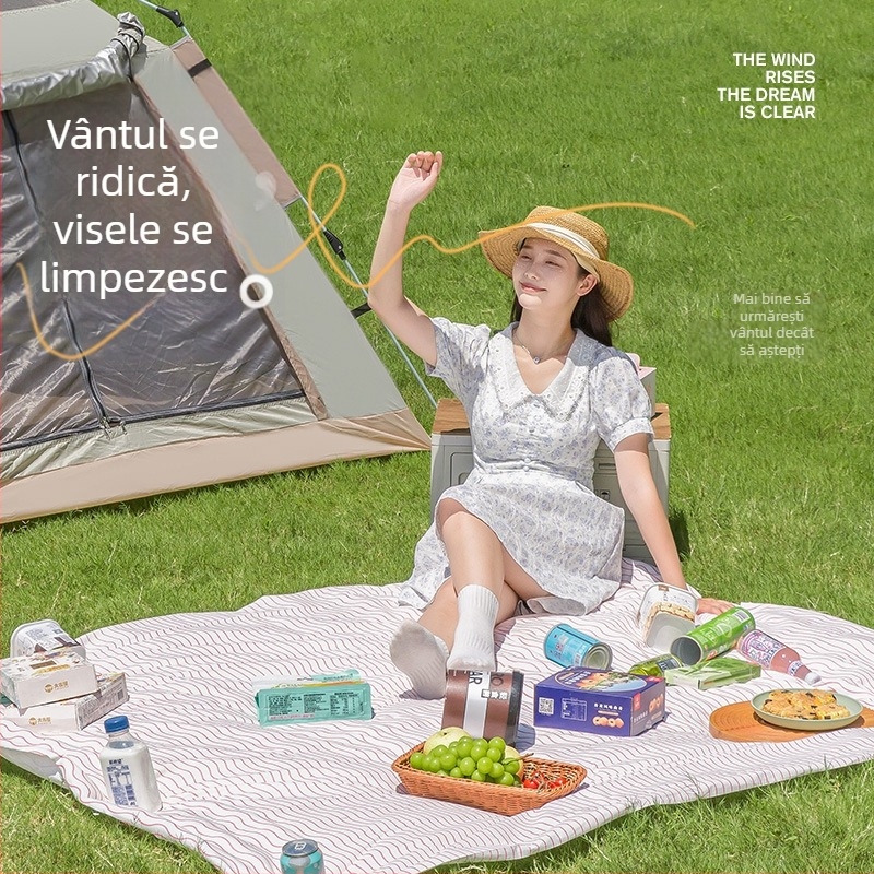 Yijiajie covoraș de picnic de unică folosință, exterior de înaltă calitate rezistent la umezeală pentru cort și camping, pliabil impermeabil