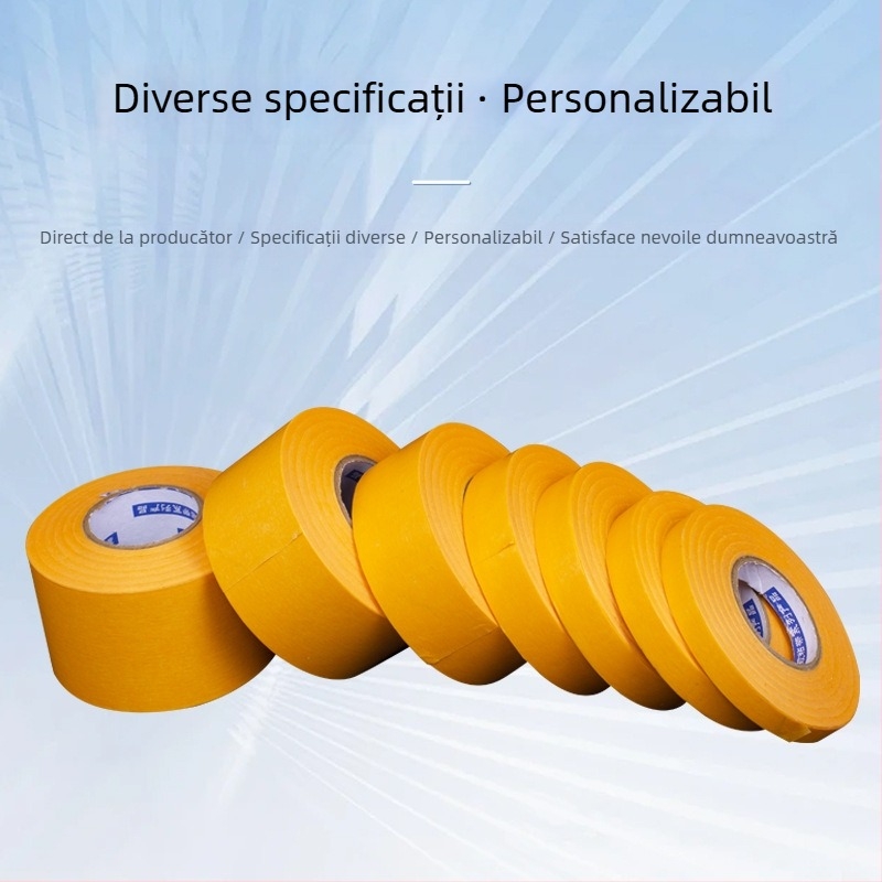 Bandă de hârtie pentru rosturi la plăci ceramice, mascare la vopsire, pentru pereți interiori și exteriori, galbenă, fără urme