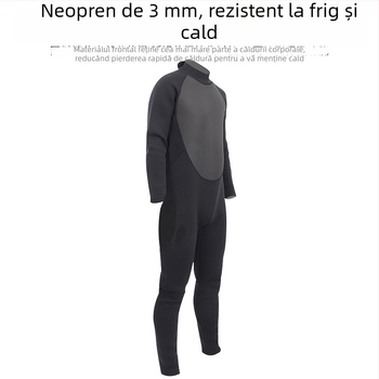 Costum de neopren întreg, 3.0 mm grosime, călduros, mâneci lungi, pentru surfing, snorkeling, scufundări și înot de iarnă