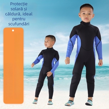Scubastar costum de neopren pentru copii, 3mm, protecție UV, călduros, culoare solidă, pentru surfing și înot