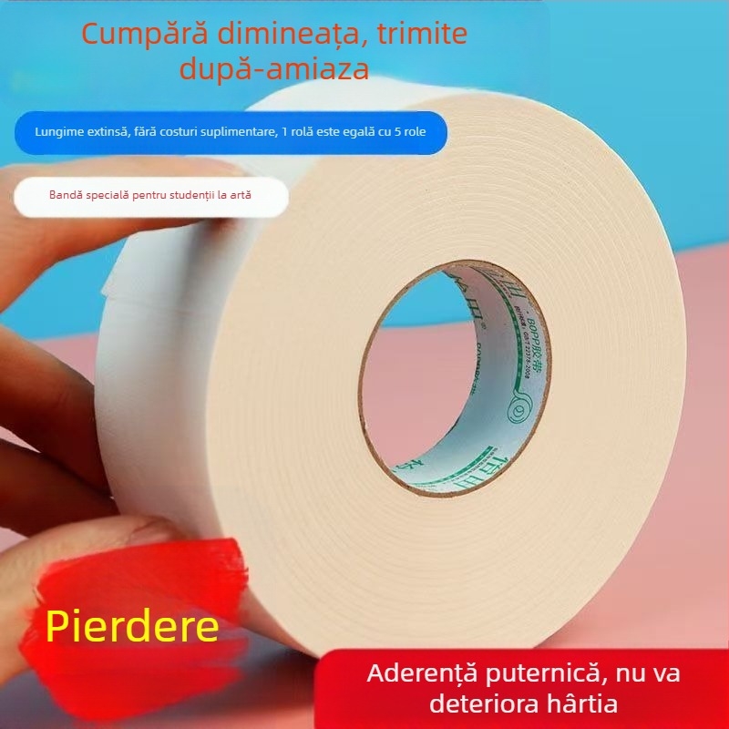 Bandă de mascare pentru studenți la artă — Hârtie texturată pentru pictură și decorare, se rupe cu mâna, adeziv ușor