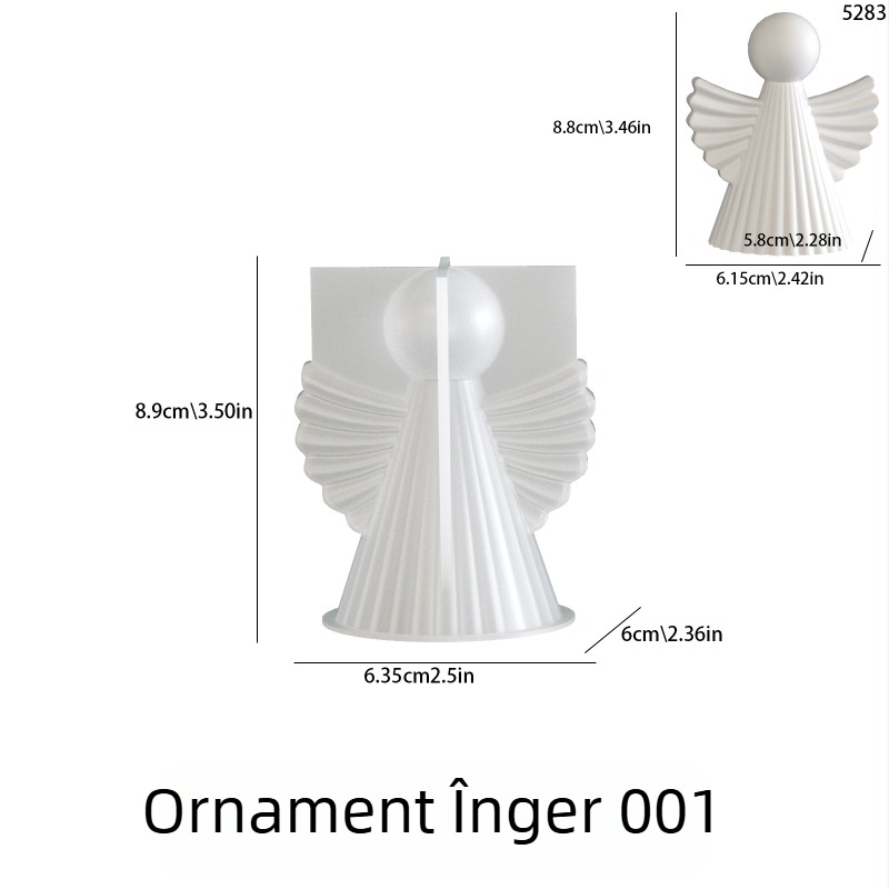 Formă din silicon cu aripi de înger pentru rășină și ipsos – ornament DIY pentru lumânări aromatice