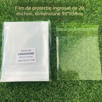 Sac Ziplock, autoadeziv, folie îngroșată de 12 mil, pungă de protecție rotundă pentru carduri de 20 mil, dimensiuni 6,2×6,2