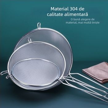 Sita din oțel inoxidabil 304, ultra-fină pentru zer de soia, cu două mâneri, mare
