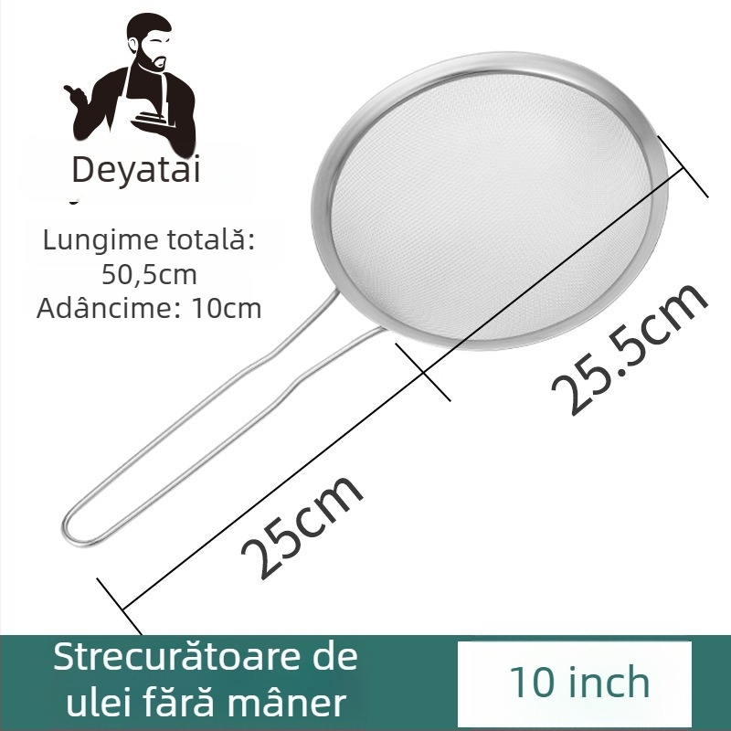 Sita din oțel inoxidabil 304, ultra-fină pentru zer de soia, cu două mâneri, mare