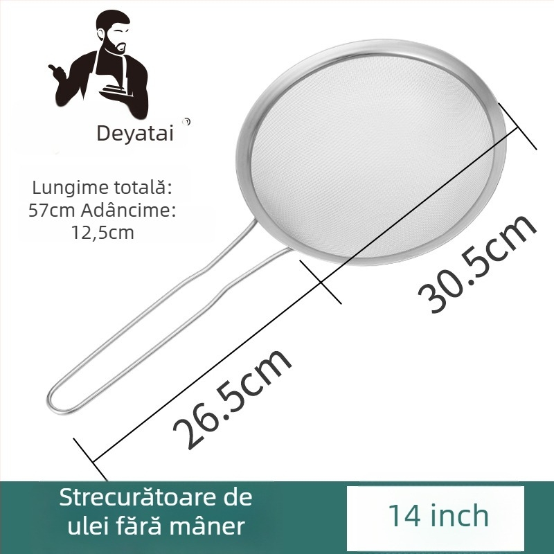 Sita din oțel inoxidabil 304, ultra-fină pentru zer de soia, cu două mâneri, mare