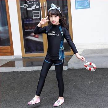 Set de costume de baie pentru părinți și copii: pentru fetițe și băieți, costum de baie cu mâneci lungi, două părți, uscare rapidă, pentru plajă și spa