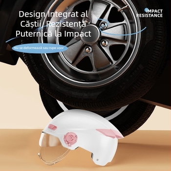 Cască de motocicletă cu standard național nou, half-helmet 3C, protecție solară vara pentru femei, căldură iarna pentru bărbați, pentru vehicule electrice