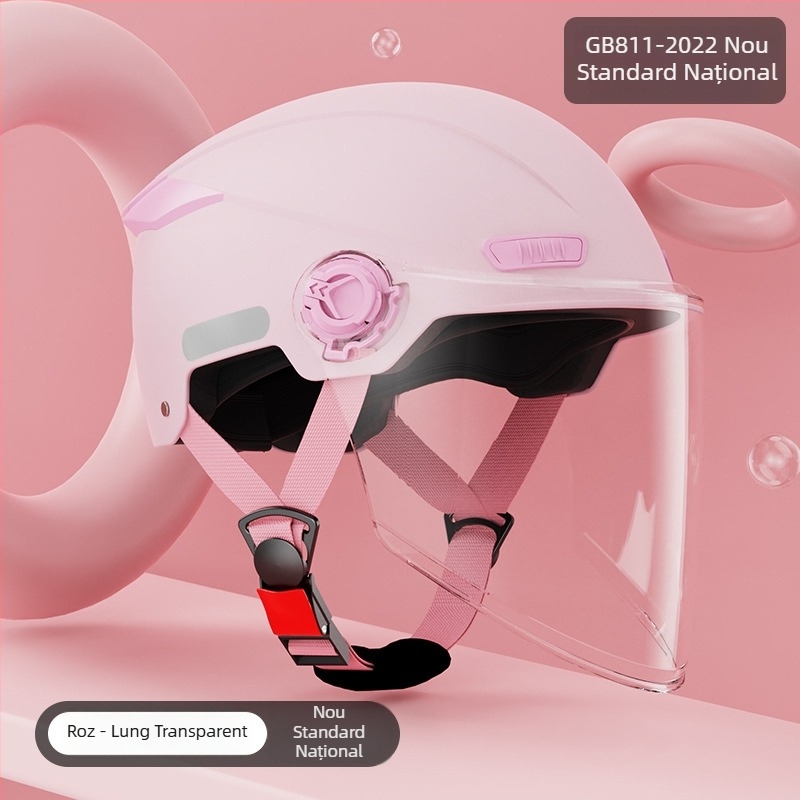 Cască de motocicletă cu standard național nou, half-helmet 3C, protecție solară vara pentru femei, căldură iarna pentru bărbați, pentru vehicule electrice