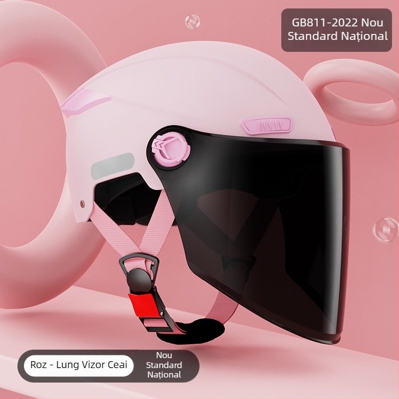 Cască de motocicletă cu standard național nou, half-helmet 3C, protecție solară vara pentru femei, căldură iarna pentru bărbați, pentru vehicule electrice