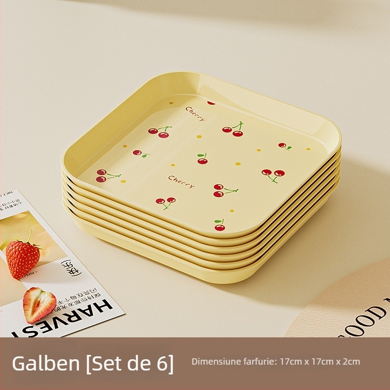 Farfurie pentru oase, din plastic, cu bază – mică, pătrată