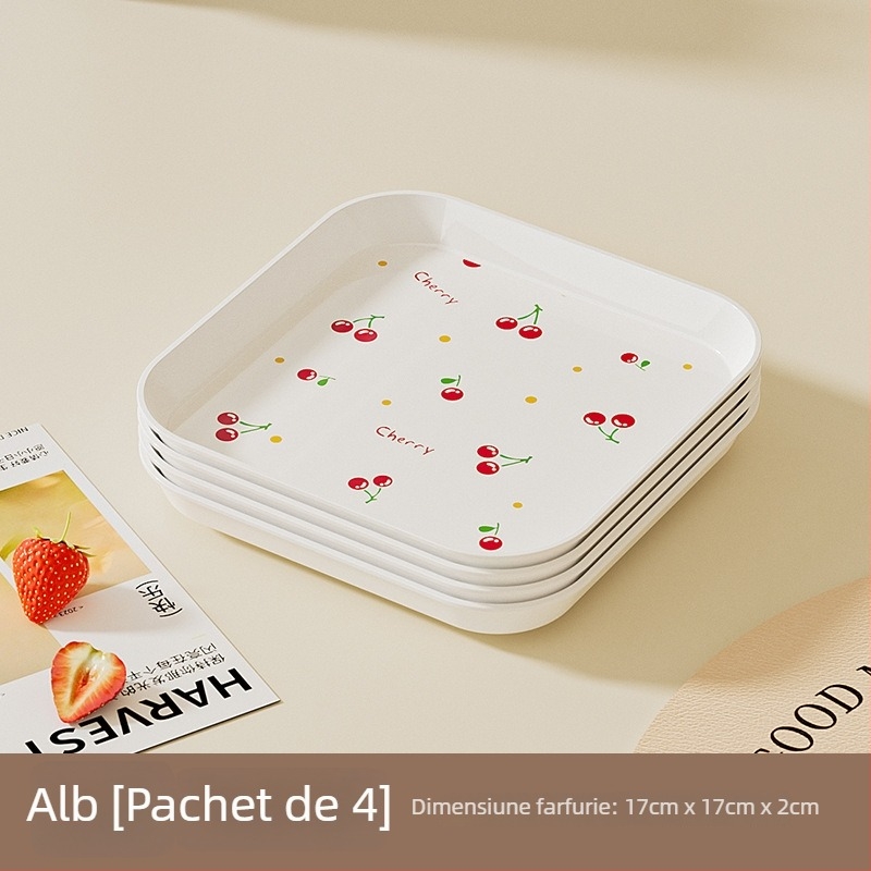 Farfurie pentru oase, din plastic, cu bază – mică, pătrată