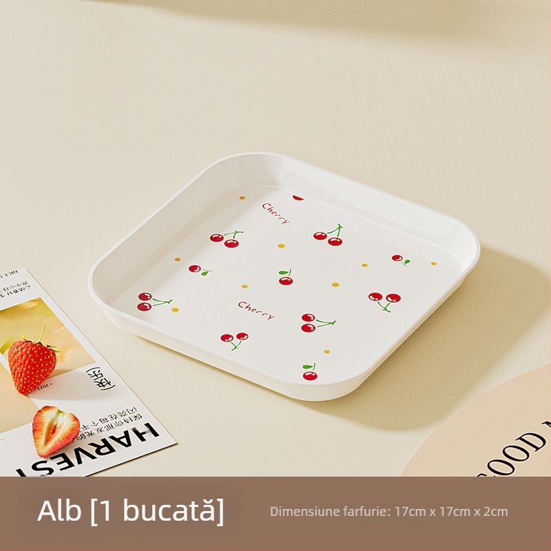 Farfurie pentru oase, din plastic, cu bază – mică, pătrată