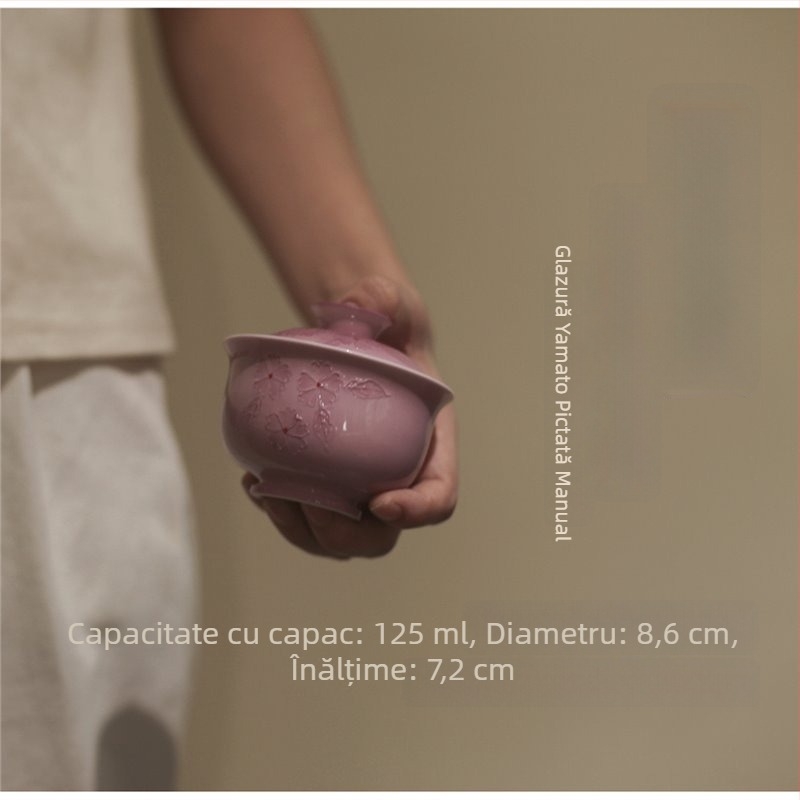 Yunxia Purple – Set de ceai tradițional chinezesc cu gaiwan și ceainic din ceramică mov