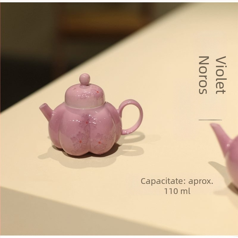 Yunxia Purple – Set de ceai tradițional chinezesc cu gaiwan și ceainic din ceramică mov