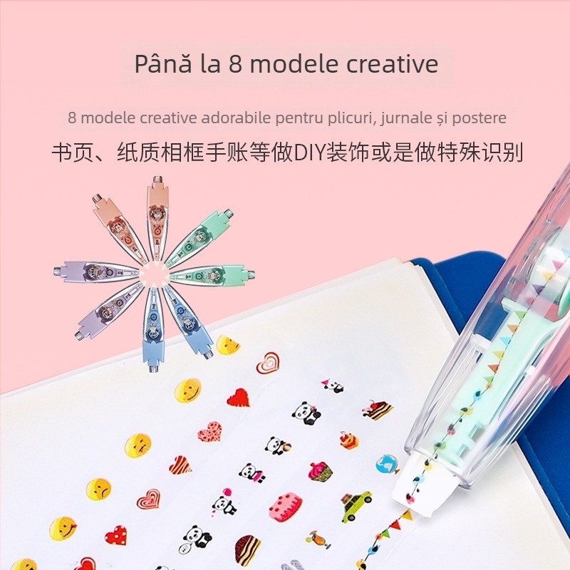 Bandă decorativă din dantelă cu personaje de desene animate pentru agenda elevilor — decor DIY și bandă corectoare
