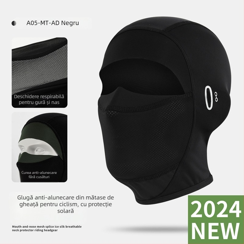 Mască de protecție solară pentru motocicletă – față complet acoperită, material Ice Silk, protecție UV pentru cap