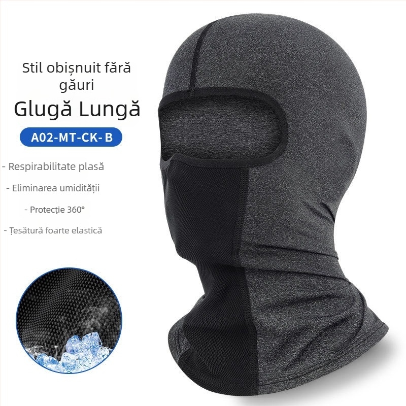 Mască de protecție solară pentru motocicletă – față complet acoperită, material Ice Silk, protecție UV pentru cap