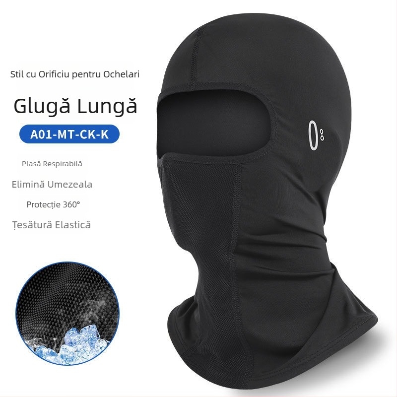 Mască de protecție solară pentru motocicletă – față complet acoperită, material Ice Silk, protecție UV pentru cap