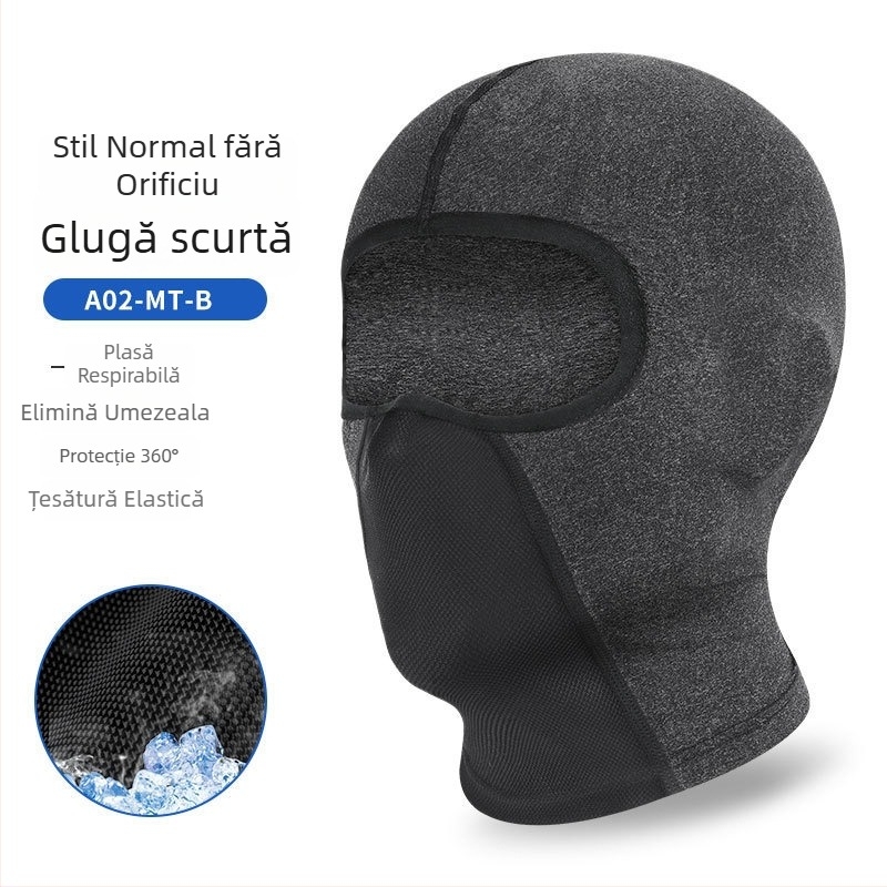 Mască de protecție solară pentru motocicletă – față complet acoperită, material Ice Silk, protecție UV pentru cap