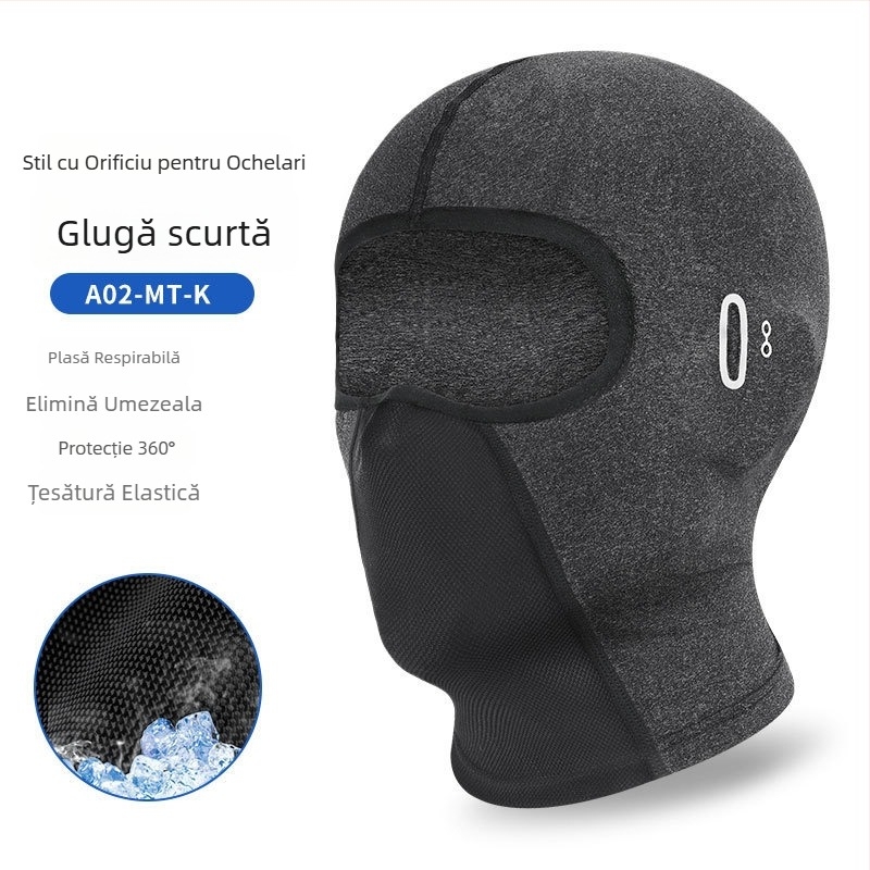 Mască de protecție solară pentru motocicletă – față complet acoperită, material Ice Silk, protecție UV pentru cap