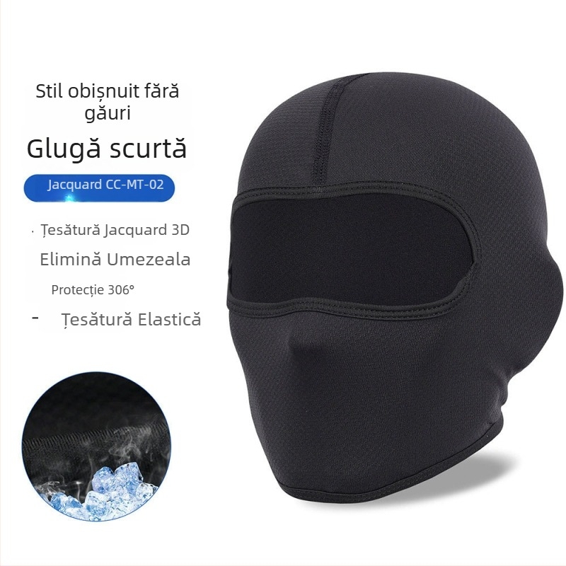 Mască de protecție solară pentru motocicletă – față complet acoperită, material Ice Silk, protecție UV pentru cap