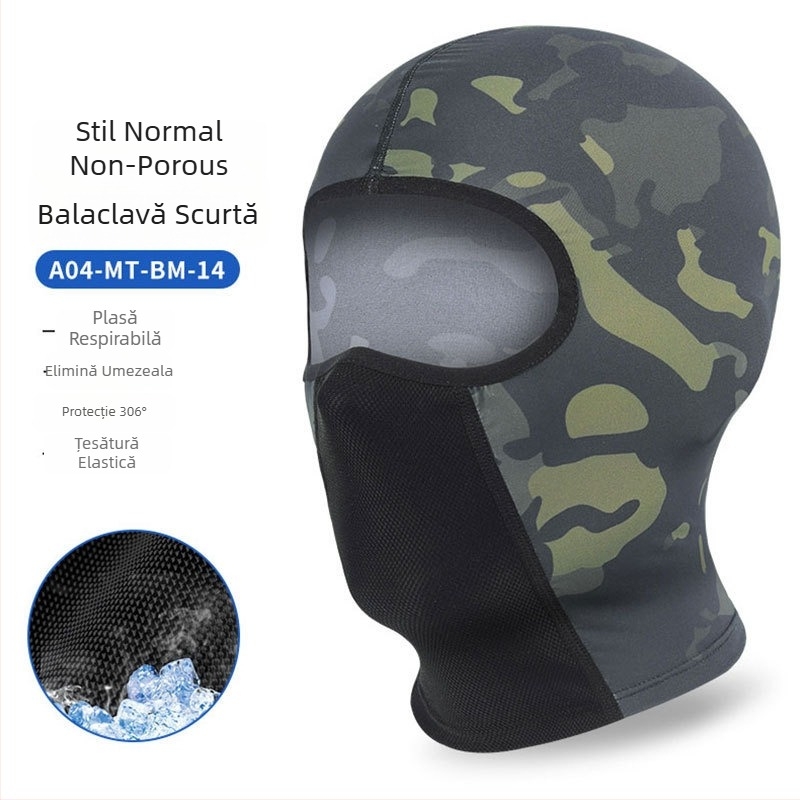 Mască de protecție solară pentru motocicletă – față complet acoperită, material Ice Silk, protecție UV pentru cap