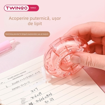 TG-B7316 Bandă corectoare din material textil, cu design donut, stil drăguț feminin pentru elevi