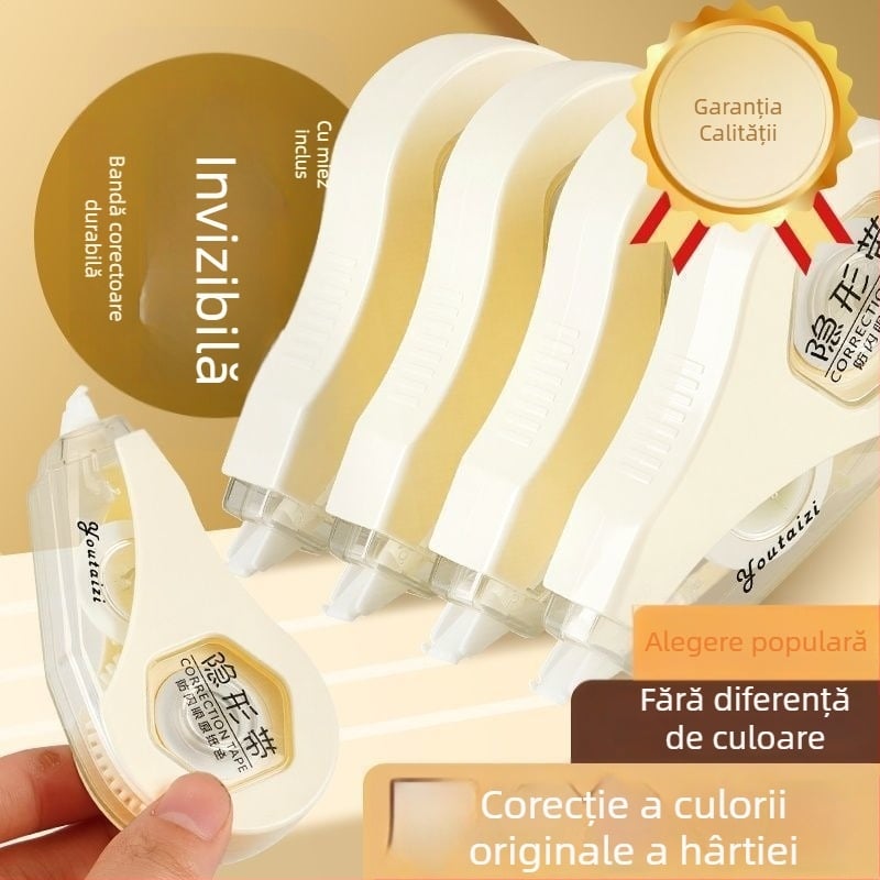 Hârtie de corecție invizibilă, silențioasă, prietenoasă cu ochii, capacitate mare, design minimalist, aplicare netedă pentru elevi