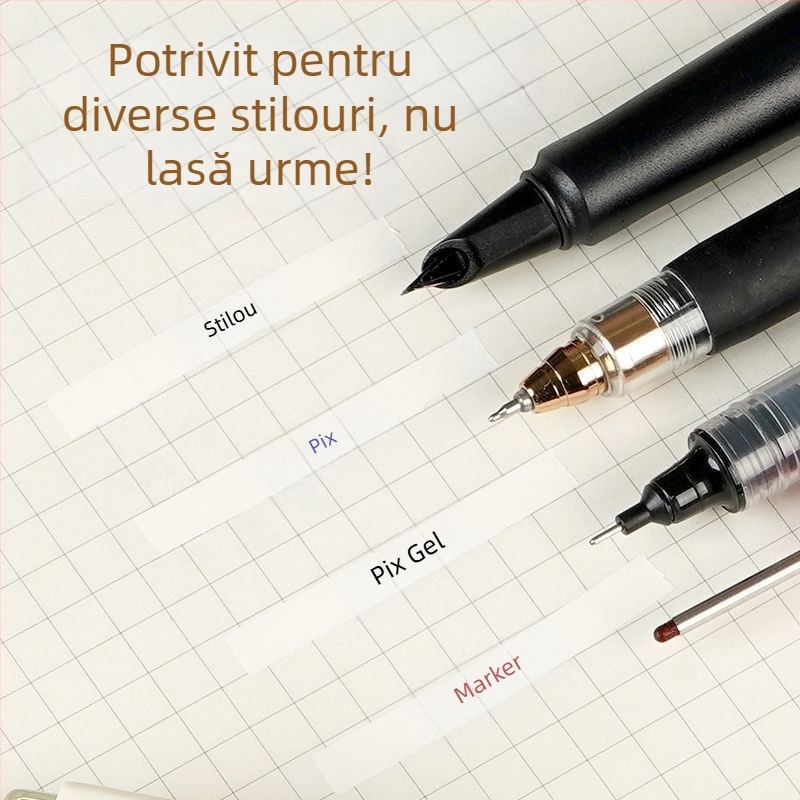 Hârtie de corecție invizibilă, silențioasă, prietenoasă cu ochii, capacitate mare, design minimalist, aplicare netedă pentru elevi