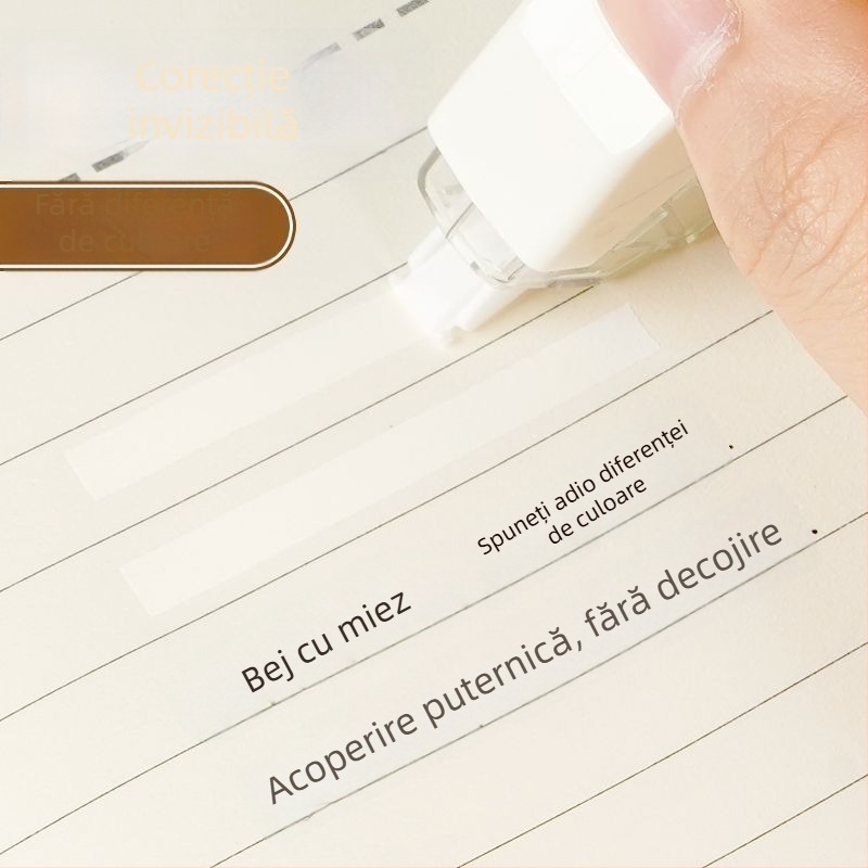 Hârtie de corecție invizibilă, silențioasă, prietenoasă cu ochii, capacitate mare, design minimalist, aplicare netedă pentru elevi