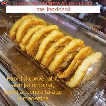 Suport din oțel inoxidabil pentru scurgerea uleiului din plăcinte cu carne și afișare pe grill