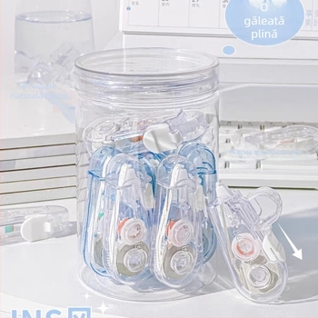 Bandă corectoare cu capac glisant, invizibilă, culoare hârtiei japoneze originale, capacitate mare, aplicare lină