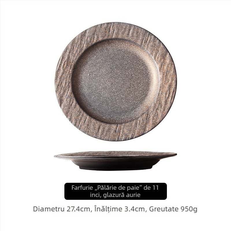 Vas ceramic japoneze: bol orez, bol pentru supă și tăiței, veselă ceramică vintage, tavă dreptunghiulară, farfurie pentru gyoza, veselă de masă casnică